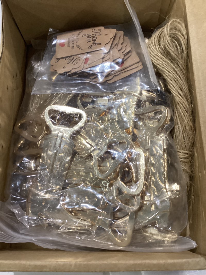 Condition photo showing Good Condition for meanplan 99 pcs cowboy boot bottle opener set cowgirl western derby wedding party favor includes cowboy beer bottle opener organza bag thank you tag and jute rope for guest wedding party baby shower