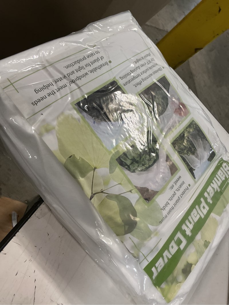 Condition photo showing Good Condition for JUNKOGO Plant Freeze Protection Cover, 5x60ft Frost Cloth Winter Garden Blanket, Floating Row Cover 