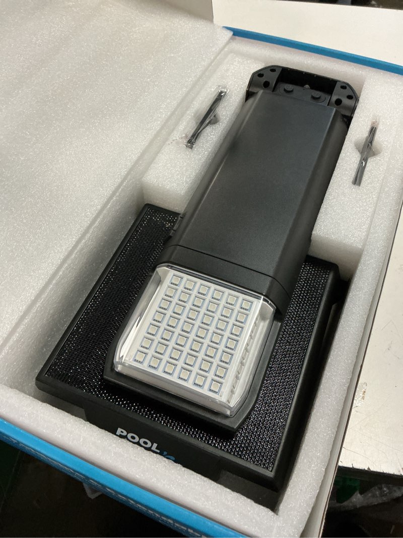 Condition photo showing Good Condition for solar pool lights only for metal frame above ground pools, 1.71–3.9 top rails, remote control, brighter 3-sided 180° underwater glow, 10 colors 4 modes, ip68 waterproof?2 pack? for metal frame above ground pool(2 pack)