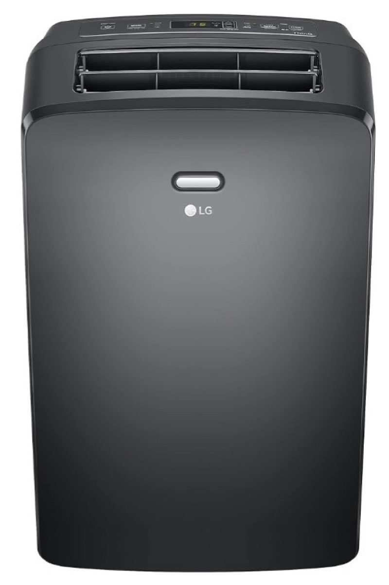 (Refurbished) LG 8000 BTU (DOE) / (12000 ASHRAE) Portable Air Conditioners Cools 350 Sqft Easy Install & WiFi App Remote Eco-friendly, Quiet Small & Medium Room Air Conditioner AC Unit Home Gray LP0823GSSM