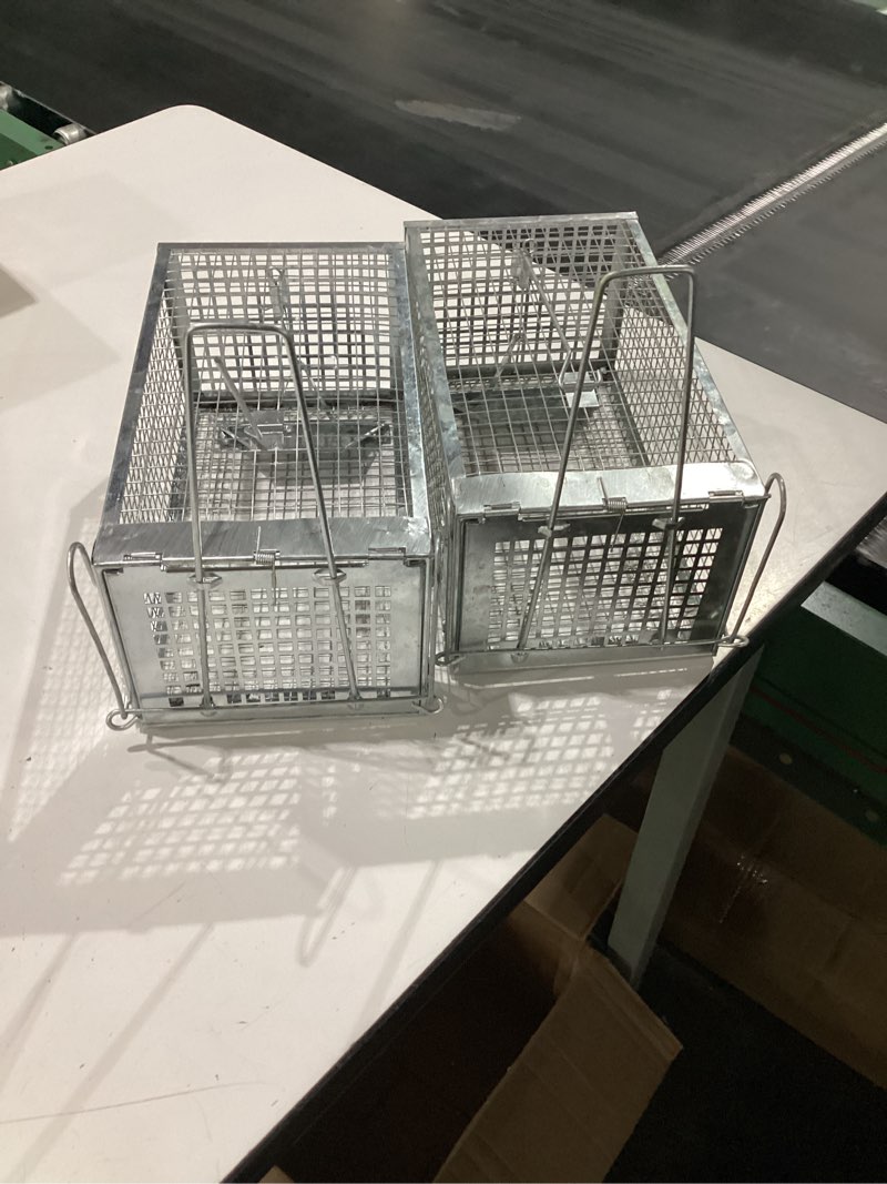 Condition photo showing Good Condition for 2 packs humane rat trap outdoor, wanqueen humane mouse traps indoor for home, small rodent chipmunk trap and other live animal cage catch and release a-2 pack