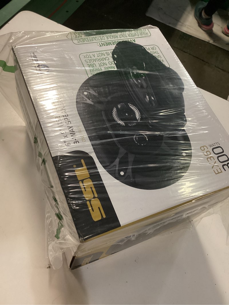 Condition photo showing New/Like New for sound storm laboratories ex369 6 x 9 inch car audio door speakers - 300 watts (per pair), coaxial, 3 way, full range, 4 ohms, bocinas para carro 6" x 9" 3-way