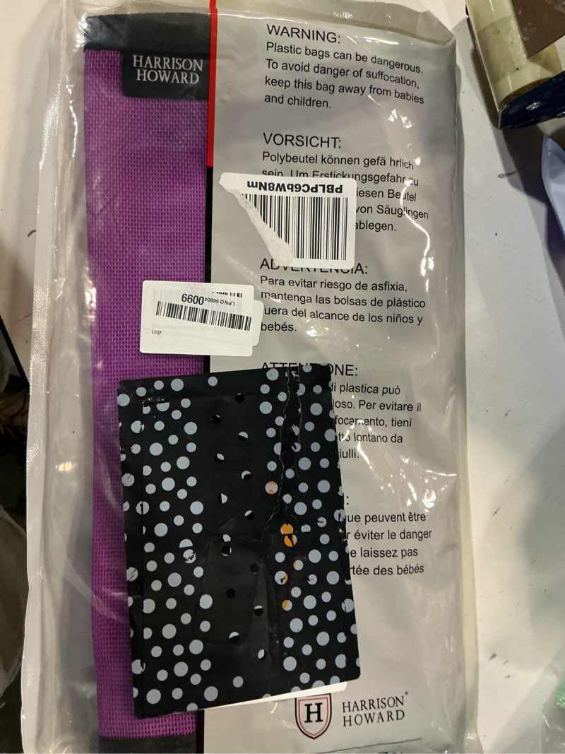 Condition photo showing Good Condition for harrison howard loose fitting fly boots uv-protective extra tough mesh ventilated four fasteners stay-on design protect horse legs & stomp-reducing set of 4 purple large large purple