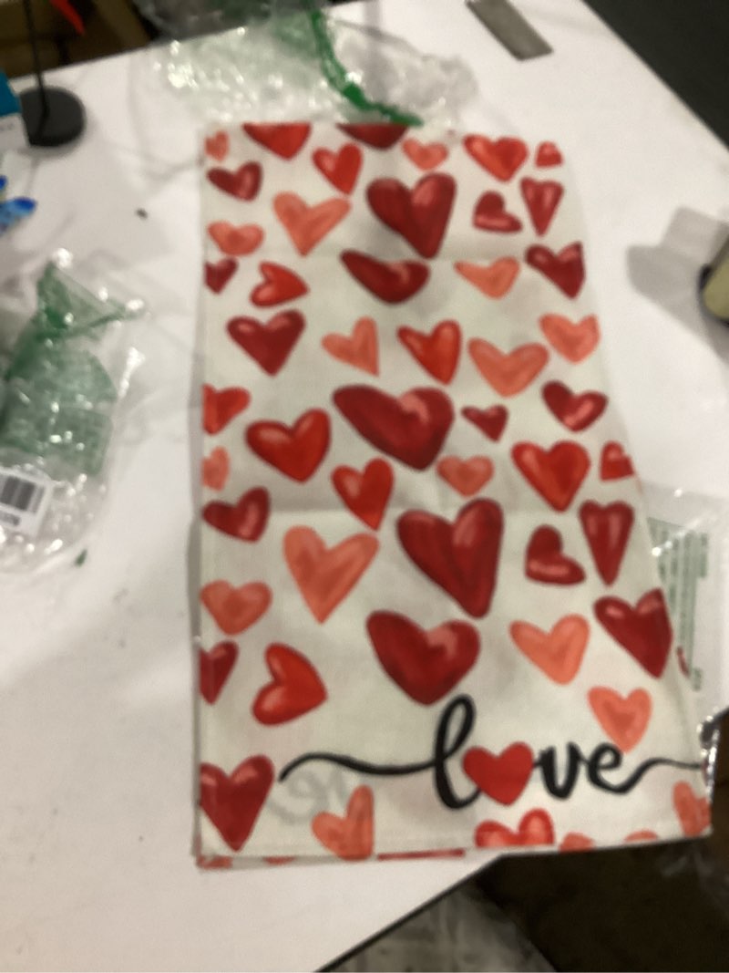 Condition photo showing Good Condition for yhmxh valentines day decor gifts colorful love table flag valentine's day restaurant living room tabletop decoration wedding anniversary ambience decoration 4 sizes available flax tables flags