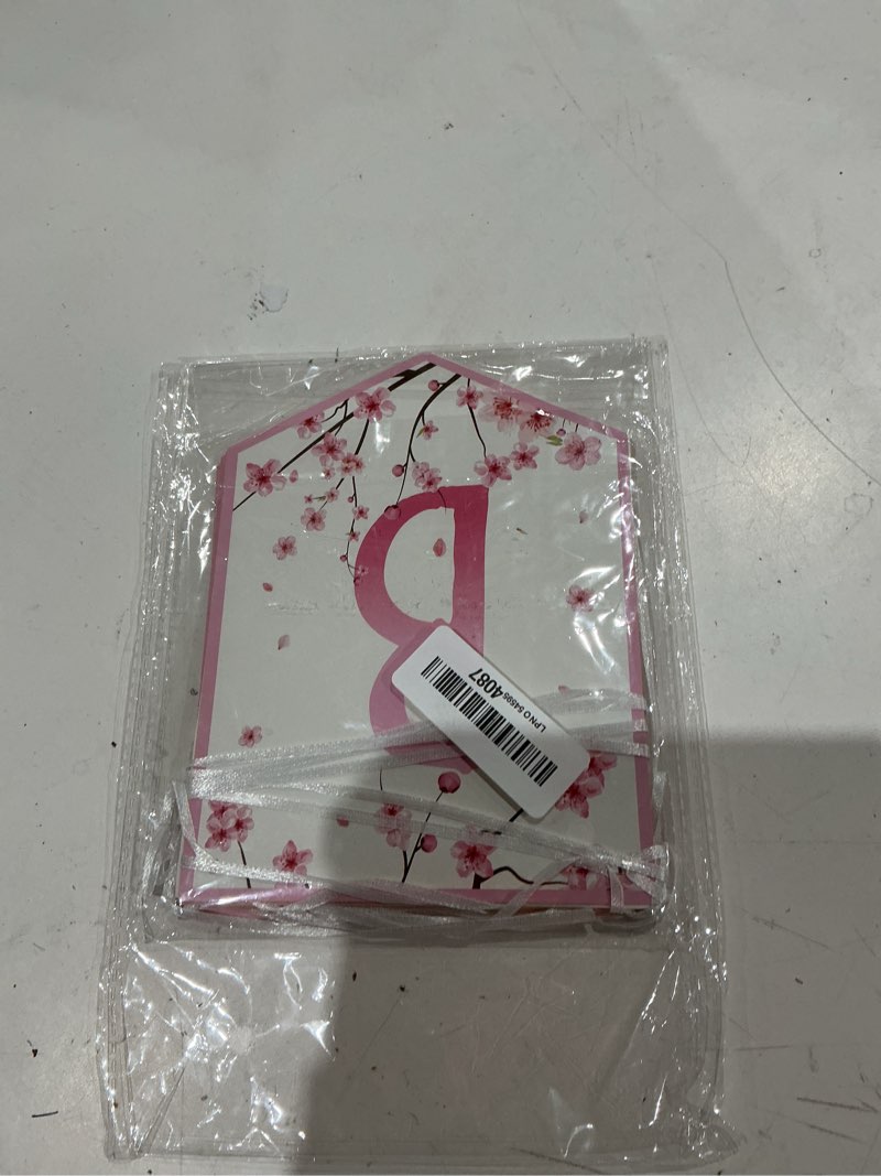 Condition photo showing Good Condition for 193 pcs cherry blossom party supplies includes plates, napkins, cups, tablecloth, banner, balloons, cake topper, tableware for japanese party decorations, spring theme, baby shower birthday party