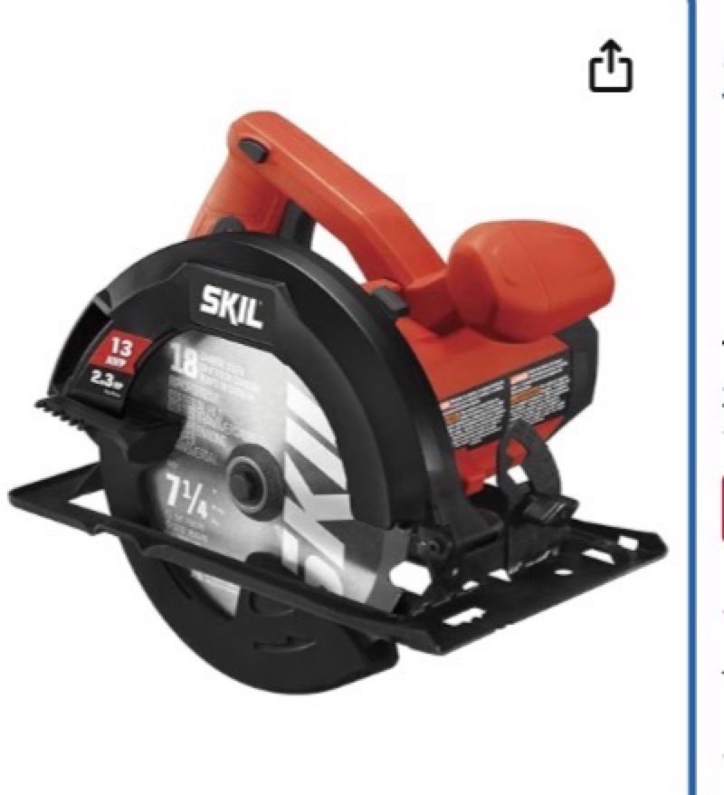 skil 13 amps 7-1/4 in. corded brushed circular saw