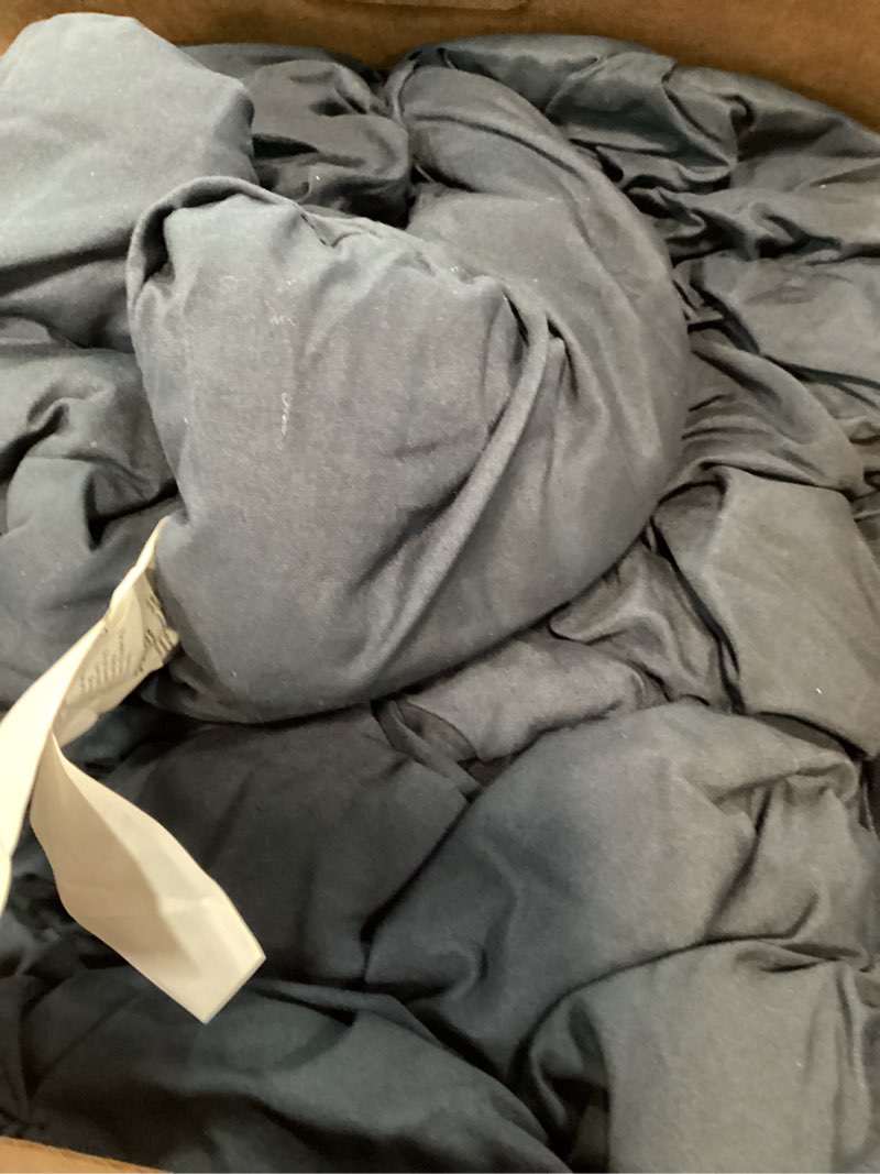 Condition photo showing Good Condition for cozylux oversized king comforter sets navy blue, 7 pieces oversized king pintuck bed in a bag, pinch pleat bedding sets with all season comforter, flat sheet, fitted sheet, pillowcases & shams navy blue oversized king