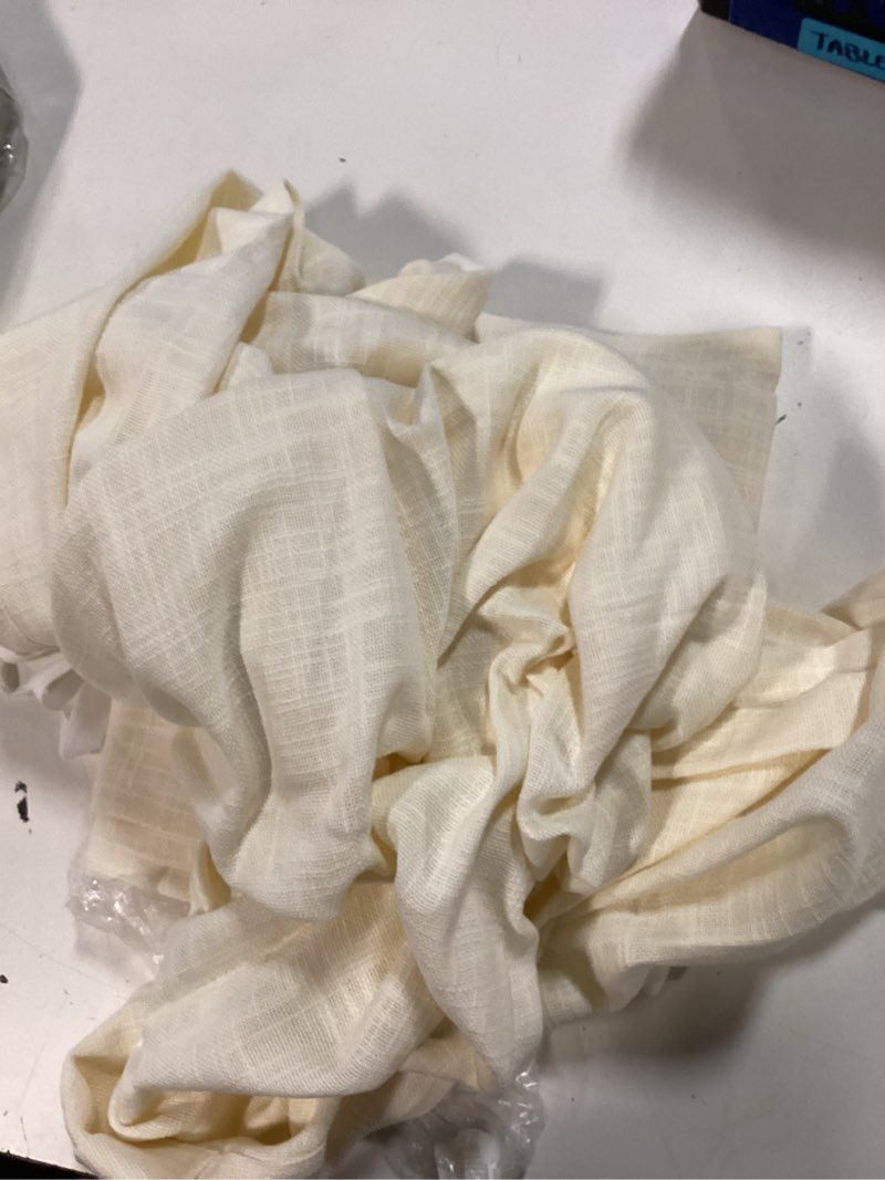 Condition photo showing New/Like New for quince cotton sheer curtain set (set of 2) ivory48 x84 