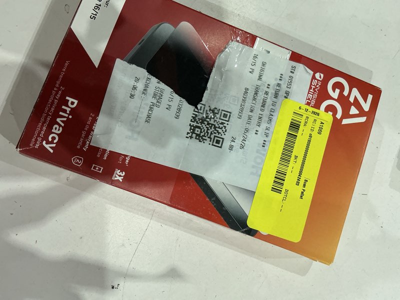 Condition photo showing New/Like New for zagg invisibleshield – glass shield privacy screen protector for apple iphone 16 & iphone 15, easy installation with precise install tray, 3x stronger glass, impact & scratch protection