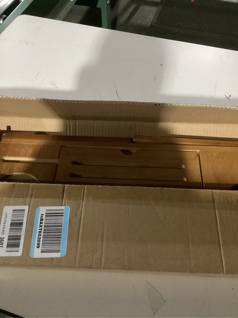 Condition photo showing Good Condition for Bamboo Bathtub Tray for Luxury Bathroom, Expandable Premium Bath Tray with Soap Towel Book Holder, Luxury Spa Wooden Bath Table for Reading Laptop Over The Clawfoot Walnut