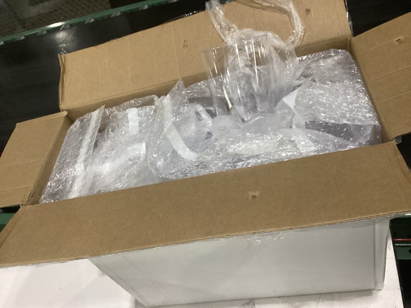 Condition photo showing Good Condition for youbet 36 pack clear plastic wine glasses - 10 oz disposable square wine glasses with stem for wedding & party & anniversary