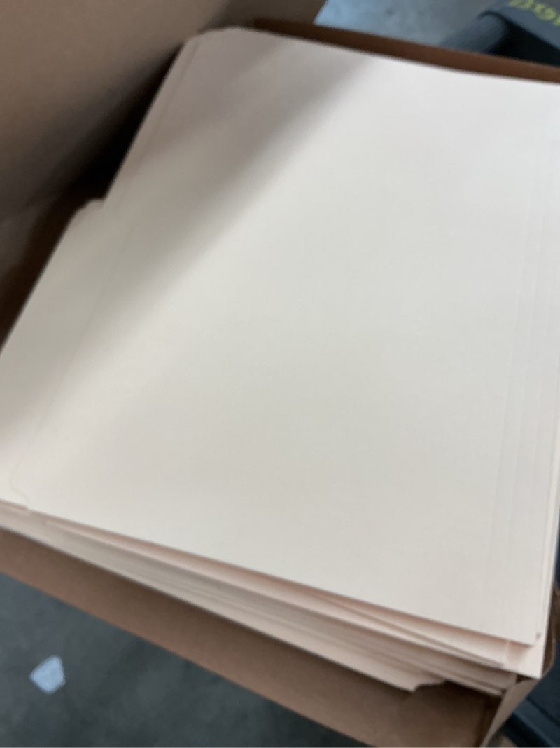 Condition photo showing Good Condition for office depot file folders, 1/2 cut, letter size, 30% recycled, manila, pack of 100, od752 1/2