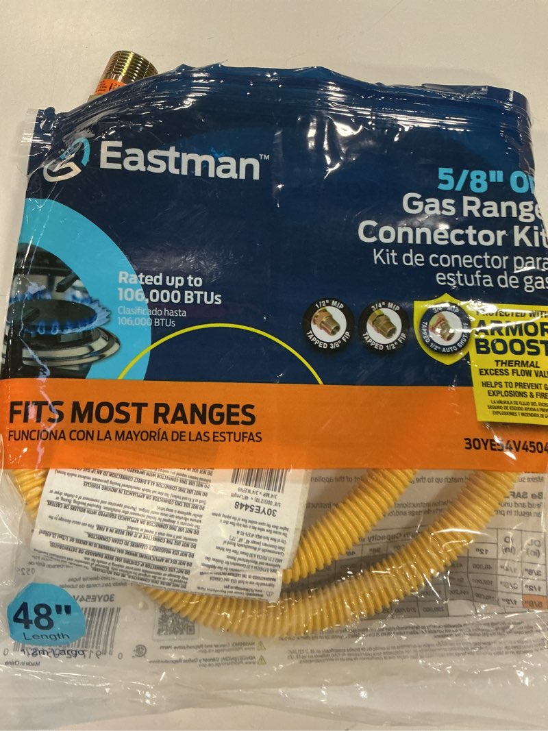 Condition photo showing Good Condition for Eastman Safety Plus 1/2 in. FIP X 1/2 in. D MIP 48 in. Stainless Steel Installation Kit