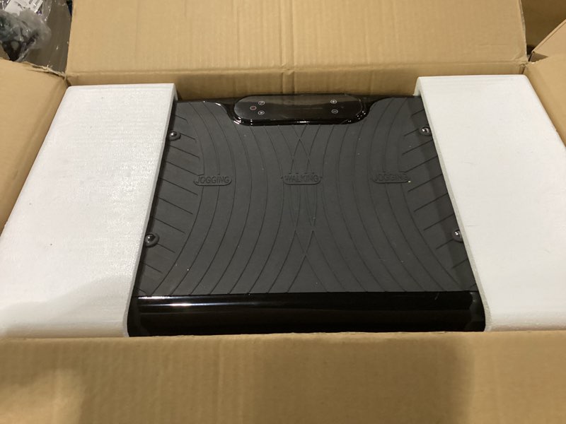 Condition photo showing Good Condition for Vibration Plate Exercise Machine, Vibrating Plate Platform for Lymphatic Drainage with 200 Adjustable Speeds, Power Vibration Plate for Weight Loss & Fitness, Supports Weight 450 Lbs Jet Black