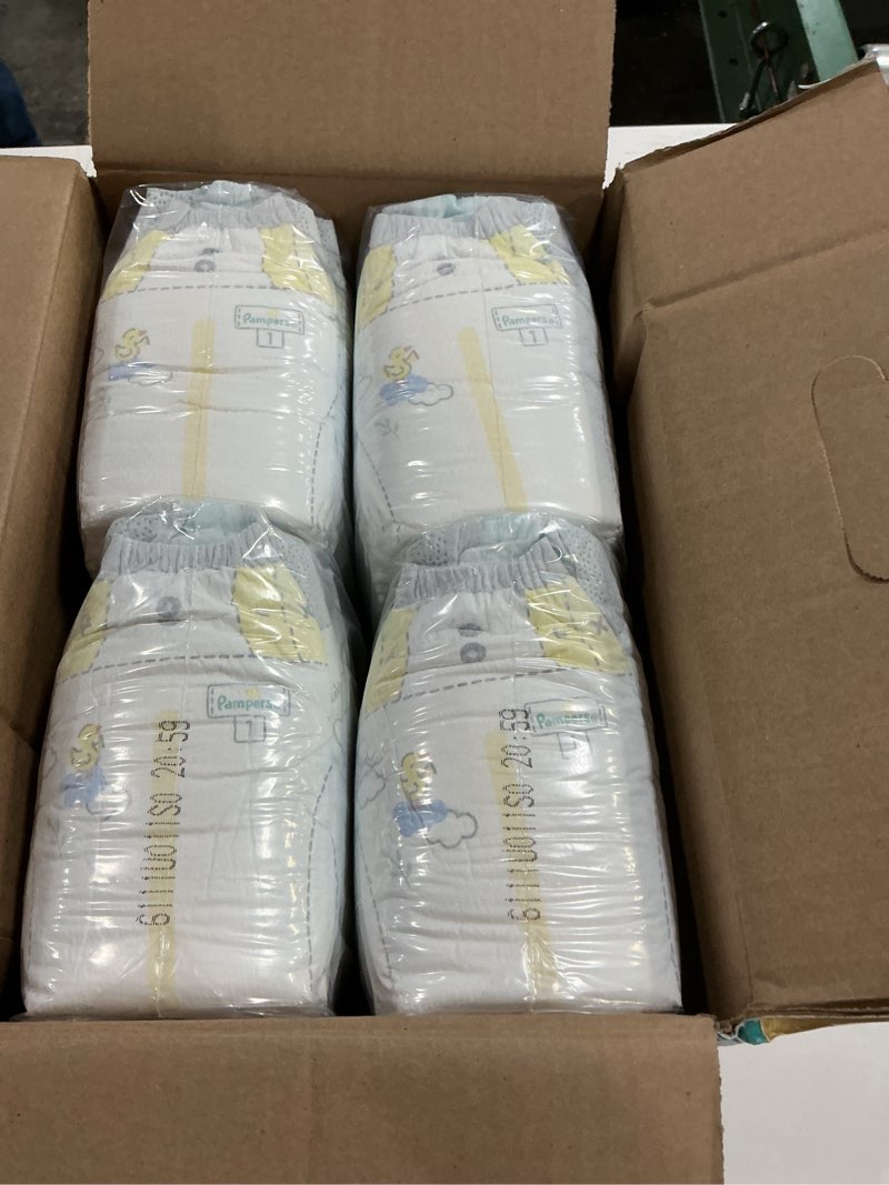 Condition photo showing New/Like New for pampers swaddlers diapers, size 1 (8-14 lbs), 198 count, fragrance free, hypoallergenic, absorbent, pediatrician recommended, skin safe size 1 198