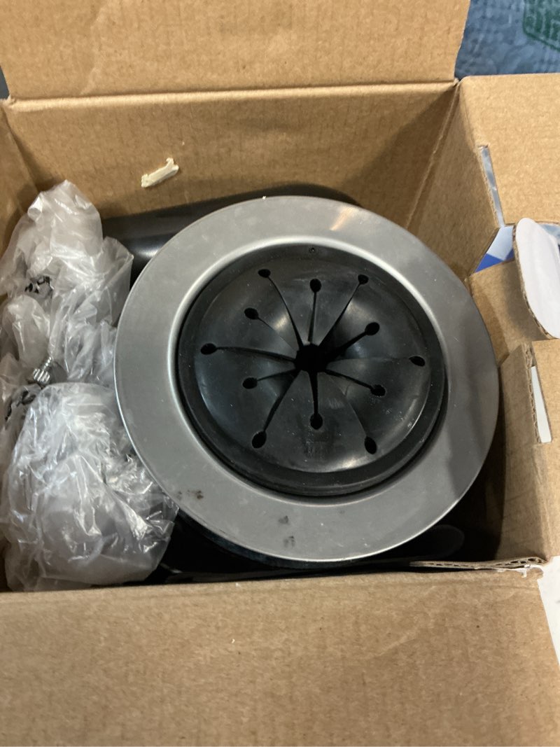 Condition photo showing As Is for waste king garbage disposal for kitchen sink with power cord, compact food waste disposer, l-111 1/3 hp - continuous feed disposal only 2 year warranty