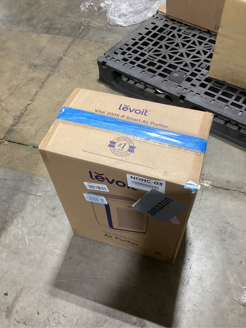 Condition photo showing Good Condition for levoit air purifiers for home large room up to 1875 ft² with washable pre-filter, aham verifide, air quality monitor, hepa sleep mode for allergies, pet hair in bedroom, vital 200s-p, white air purifier white