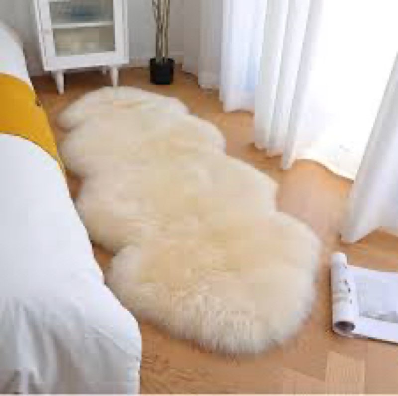 WL&ALLEN Genuine Thick and Lush 3 Inch Pile Luxury Australian Sheepskin Wool Area Rug | Large Single