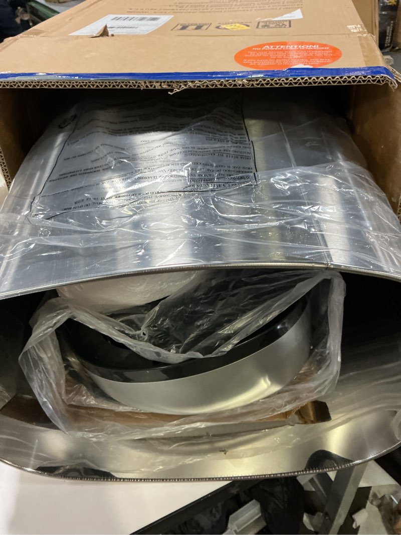 Condition photo showing As Is for iTouchless SensorCan 50 Liter / 13 Gallon Kitchen Trash Can with Lid & Odor Filter – Motion Sensor Stainless Steel Garbage Bin for Home, Office, or Garage – Slim Oval Shape, Large Capacity Design Light Silver, Black