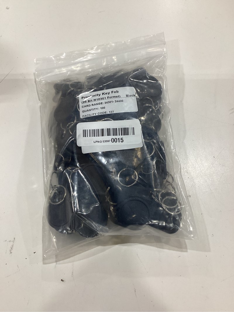 Condition photo showing New/Like New for kingone 100pcs 26 bit keyfobs proximity fob works with prox key isoprox 1346 1386 1326 h10301 format readers. works with the vast majority of access control systems (black)