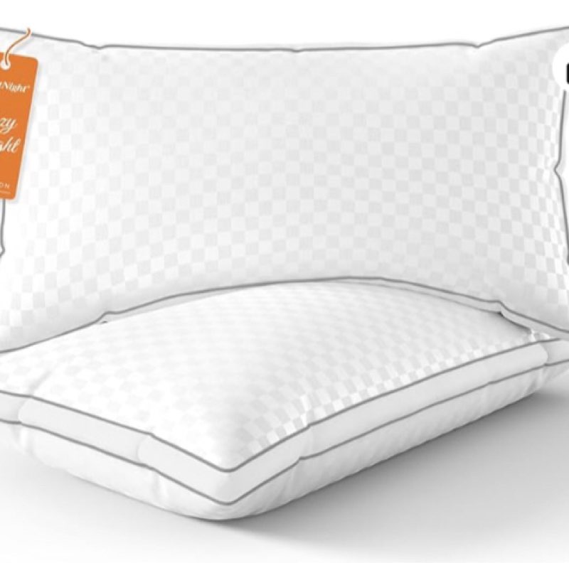 Sweetnight Bed Pillows Queen Size Set of 2, Fluffy Luxury Hotel Pillows Collection Gusseted for Neck and Shoulder, Side Back Stomach Sleeper Pillow, Cozy Night 18"X28"