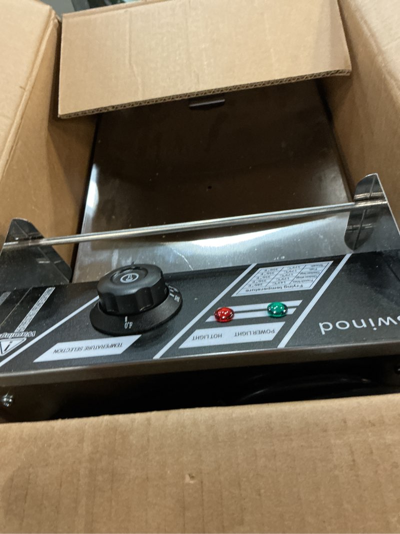 Condition photo showing As Is for Commercial Deep Fryer with Baskets, 1700W 9.7QT/9.1L Thickened Stainless Steel Countertop Electric Oil Fryer, Large Capacity with Temperature Control (6L) 6L Standard