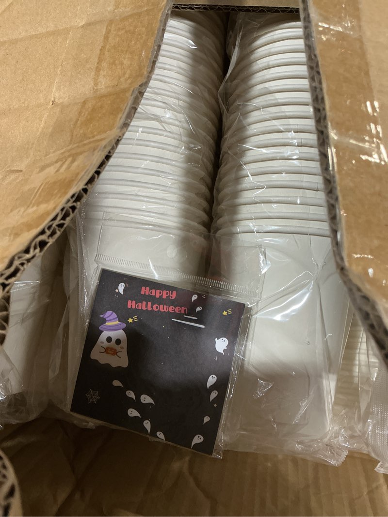 Condition photo showing New/Like New for racetop 500 pack disposable coffee cups 12 oz, paper cups 12 oz, hot cups, ideal for hot drinks, coffee(white) white 500 count (pack of 1) 500 cups only