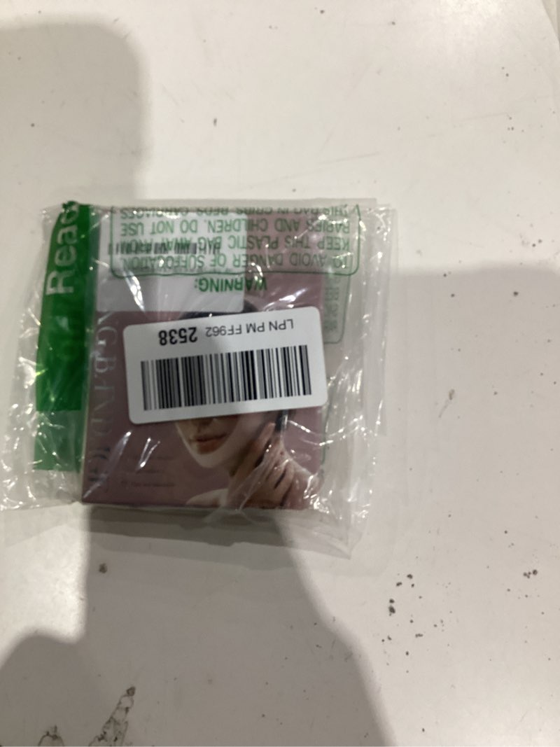 Condition photo showing New/Like New for Jawline Shaper Chin Strap for Sleeping, Reusable V-Line Mask for Women Face Lifting Made w/Electric-Hot-Press Tech for Skin-Friendly & Breathable Cooling Fabric (Pink, M) M Pink