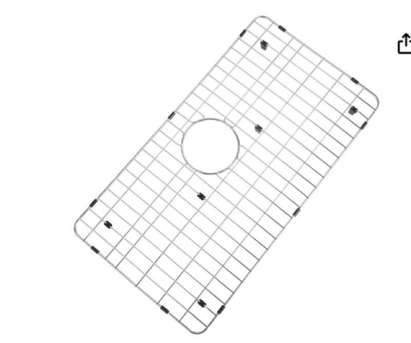 Kitchen sink grate and sink protectors, stainless steel sink grates for the underside of kitchen sinks, 26 x 14 inches with back drain
