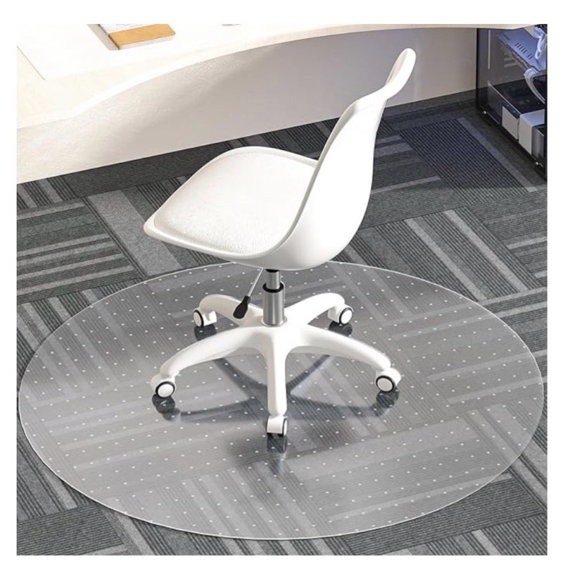 Office Chair Mat for Carpet, 36" Round Clear and Thick Carpet Chair Mats with Non-Slip Studded for Home and Office Low Pile Carpets - Not for Hardwood Floor