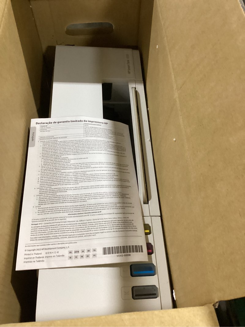 Condition photo showing As Is for HP Smart Tank 5000 Wireless All-in-One Ink Tank Printer, Scanner, Copier with 2 years of ink included, Best-for-home, Cartridge-free, Refillable, AI-enabled (5D1B6A)
