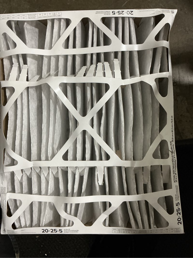filtrete 20 x 25 x 5 merv 12 1550 mpr allergen, bacteria and virus electrostatic pleated air filter