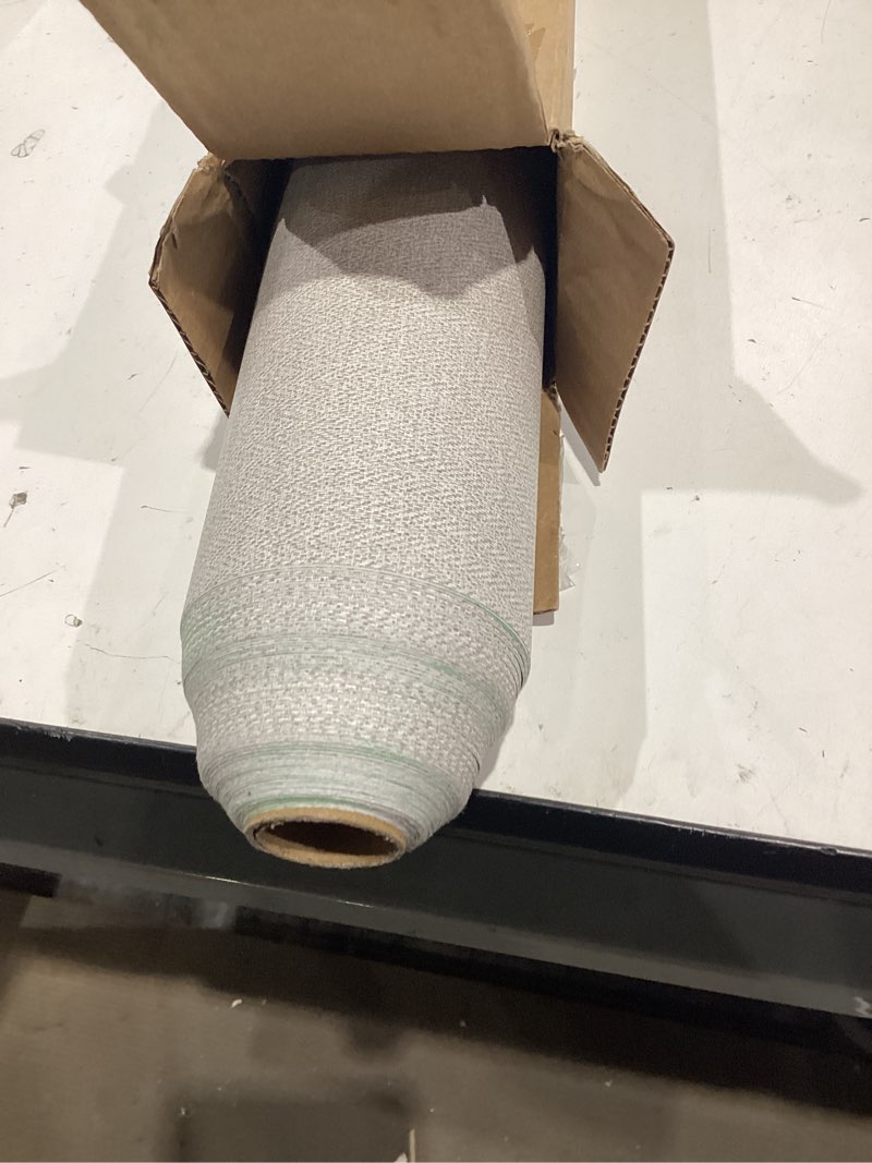 Condition photo showing Good Condition for haimin fabric wallpaper textured contact paper (24in x 393in) peel and stick faux linen wall paper self-adhesive vinyl wallpaper herringbone look (beige)