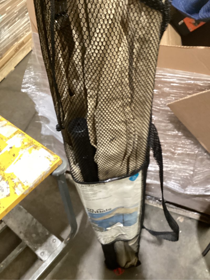 Condition photo showing Good Condition for 9' round outdoor patio market umbrella tan with black pole - room essentials™
