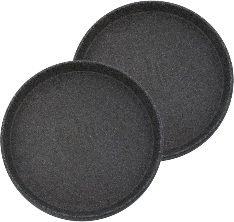 the hc companies terrazzo flower pot saucers - heavy-duty plastic plant saucer for outdoors &