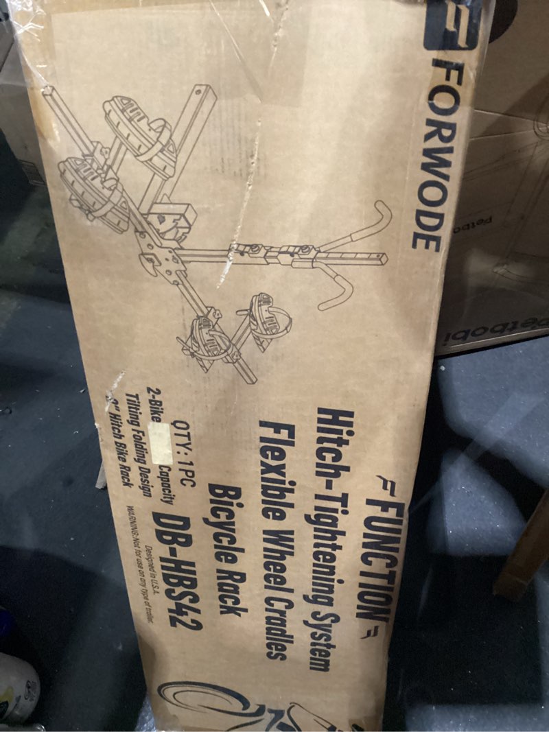 Condition photo showing New/Like New for FORWODE Hitch Mount Bike Rack Fits 2 X 80 lbs Bicycle, Platform Bike Rack for Car SUV Truck, Quick R