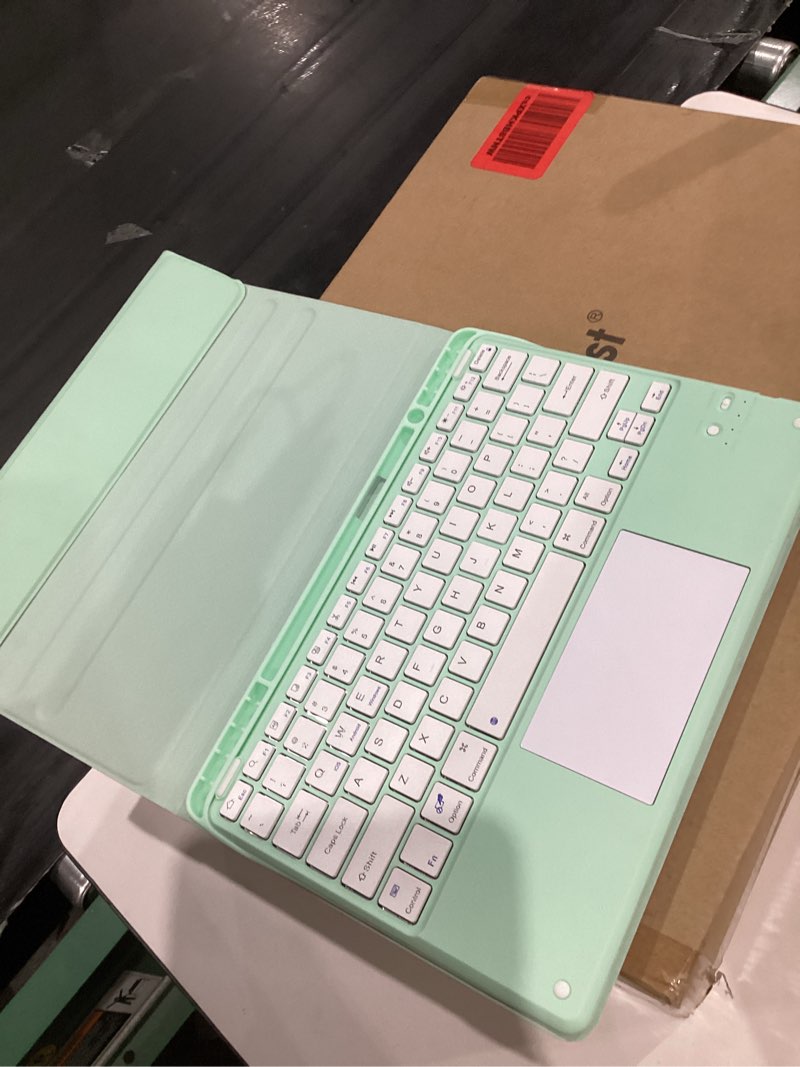 Condition photo showing Good Condition for keyboard case for galaxy tab s10 plus/s9 plus/ s9 fe plus 5g 12.4 inch tablet - touchpad detachable keyboard with s pen holder cover for galaxy tab s9 fe+/galaxy tab s9+/galaxy tab s10+ (mint green) galaxy tab s10 plus/s9 plus/s9fe plus mint green