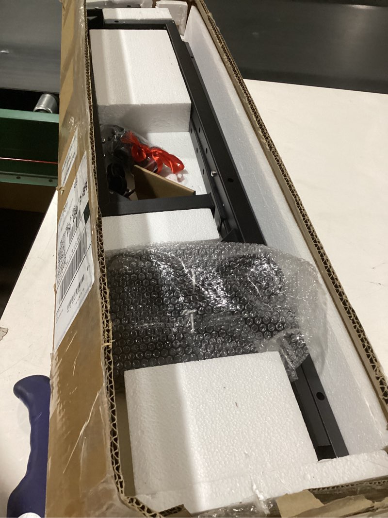 Condition photo showing Good Condition for Amazon Basics Rectangular Console Table with Storage Shelf, Steel Frame, 11.8" D x 39.4" W x 31.5" H(in), Black Black console table