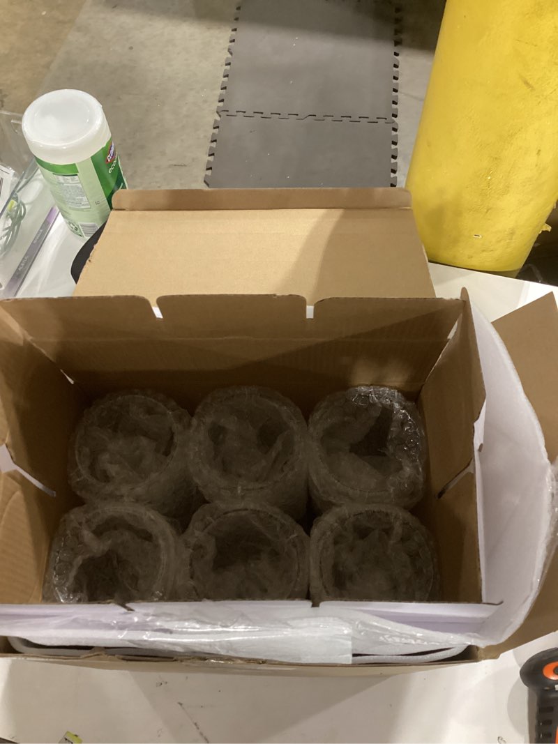 Condition photo showing Good Condition for Patelai Set of 12 Clear Glasses 16 oz Water Goblet Glass Stemmed Water Glasses for Juice Wine Beer Tea Milk Cold Beverages Drinks Dishwasher Safe 12 16 oz