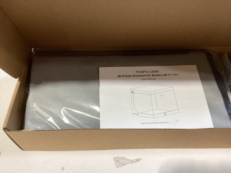 Condition photo showing New/Like New for 3d printer enclosure for bambu lab a1 mini, large transparent window enclosure with led light, fireproof dustproof noise reduction constant temperature 3d printer cover, 460x460x550mm grey for a1 mini