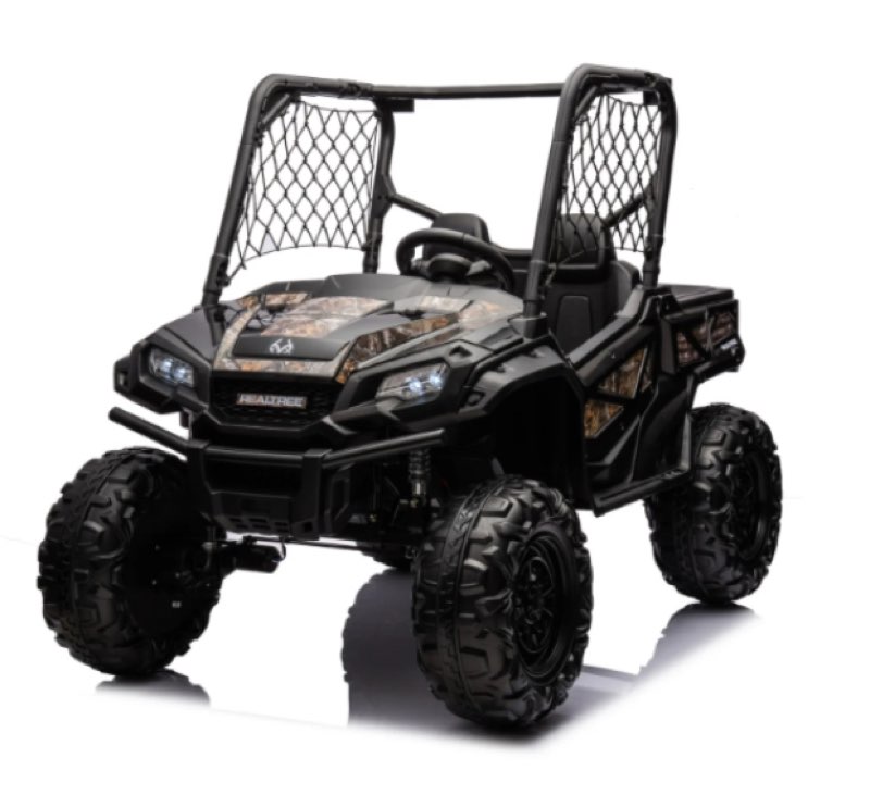24v realtree xd utv battery-operated ride-on with remote, kids 3+ years, up to 5 mph