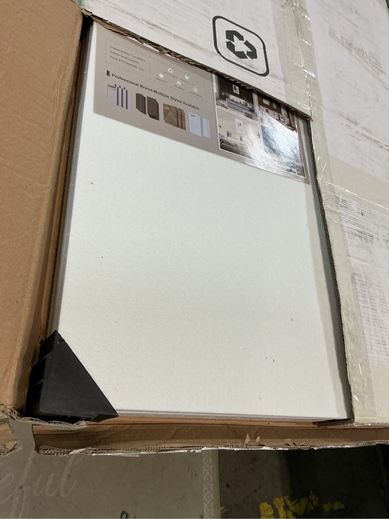 Condition photo showing Good Condition for 5 Pack Acoustic Panels, 48 x 24x 0.4 Inch Sound Proof Panels for Walls, Premium Wall Sound Absorbing Panels, Decorative Sound Dampening Panels for Media Room, Office and Studio,White 5 Pack White