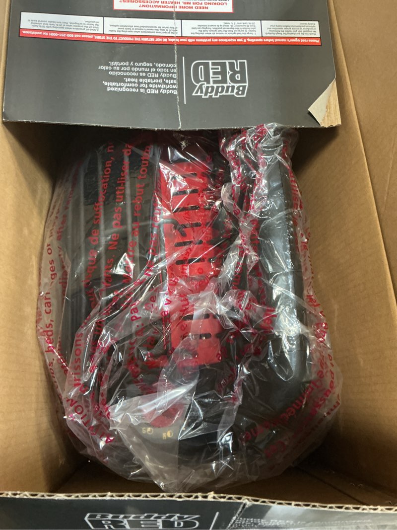 Condition photo showing As Is for Mr. Heater 18,000-BTU Portable Radiant Liquid Propane Heater