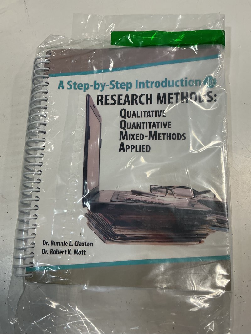 Condition photo showing Good Condition for a step-by-step introduction to research methods: qualitative, quantitative, mixed-methods, applied