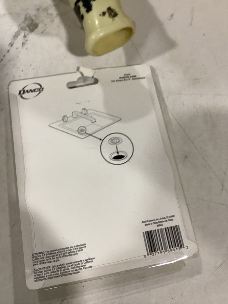 Condition photo showing As Is for Danco White Kitchen Sink stopper