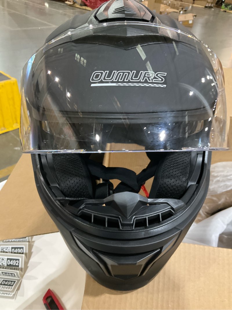Condition photo showing Good Condition for oumurs modular motorcycle helmets full face flip up street bike motorcycle helmet for unisex adult model 912 matte black medium