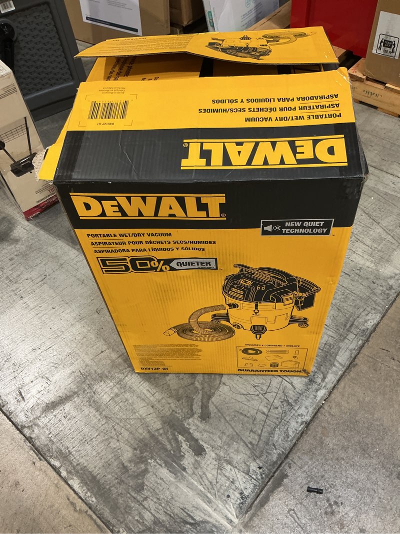 Condition photo showing Good Condition for dewalt stealthsonic quiet 12-gallon 5.5-hp corded wet/dry shop vacuum with accessories included
