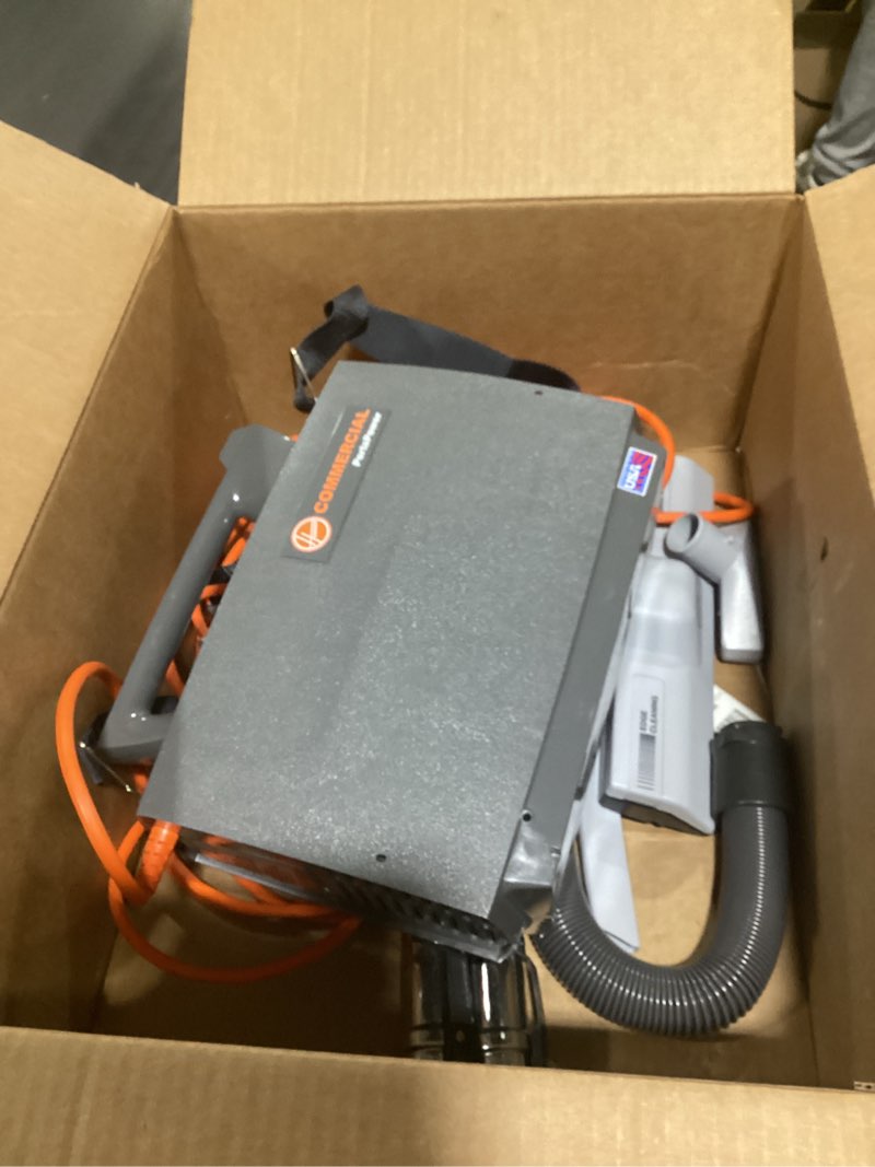 Condition photo showing Good Condition for hoover commercial portapower lightweight canister vacuum cleaner, bagged canister vac with attachments, 2-in-1 vac and blower, corded vacuum cleaners for commercial use