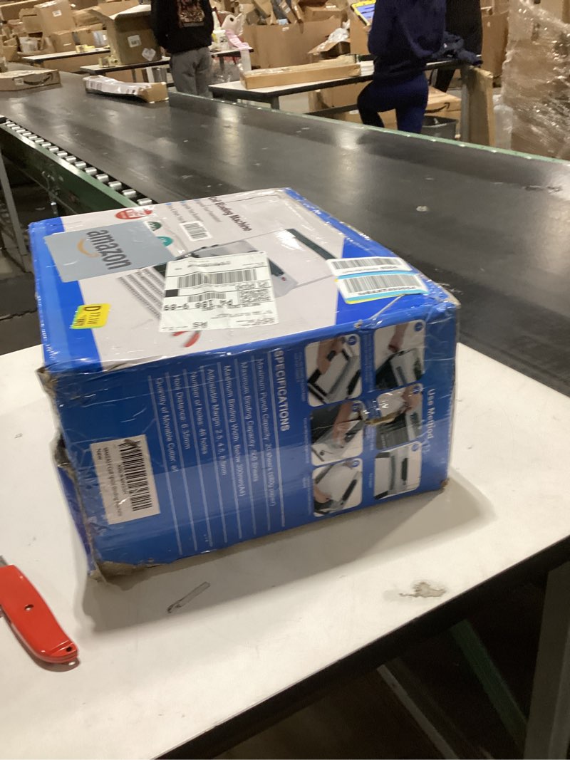 Condition photo showing New/Like New for MAKEASY Spiral Coil Binding Machine with 46 Fully Disengaging Pins - Electric Coil Inserter - Adjustable Side Margin, Comes with Free 1 Box Coil Spines & Plier, 20 Sheet Punch Capacity