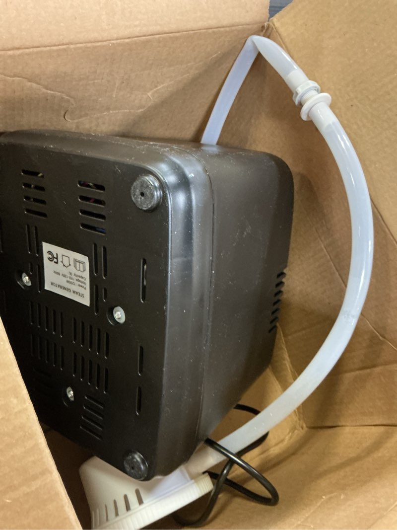 Condition photo showing As Is for Portable Sauna Steamer Machine with Remote Control, 4L 1600W Upgrated Steam Generator for Sauna, 9 Levels, 120 MIN Timer, for Home Spa Sauna Accessories.